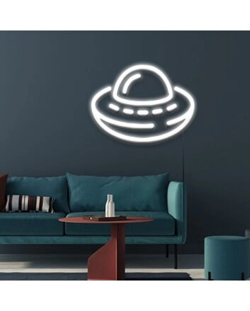Ufo Neon Sign for Space Themed Decor