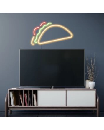Taco Neon Sign for Restaurants and Food Lovers