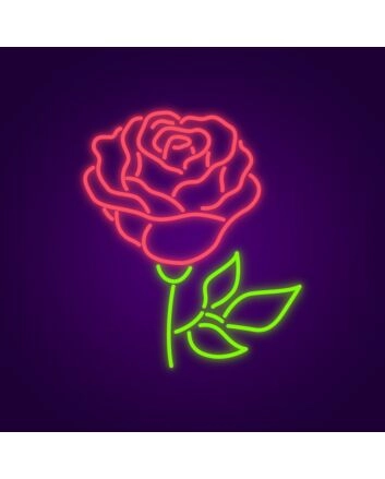 Rose Neon Sign for Romantic Settings