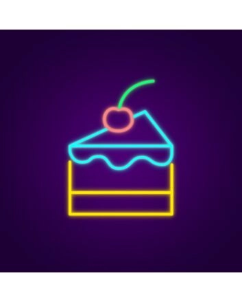 Cake Neon Sign for Birthday Celebrations