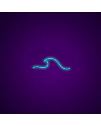 Wave Neon Sign for Coastal and Nature Themed Decor