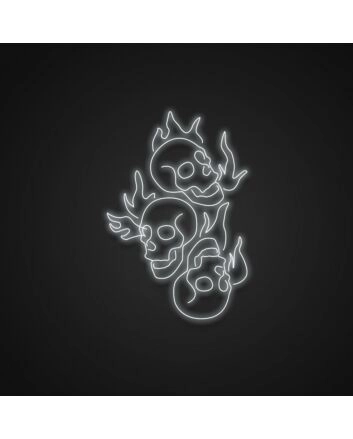 Skull Sign Neon Sign for Edgy and Bold Decor