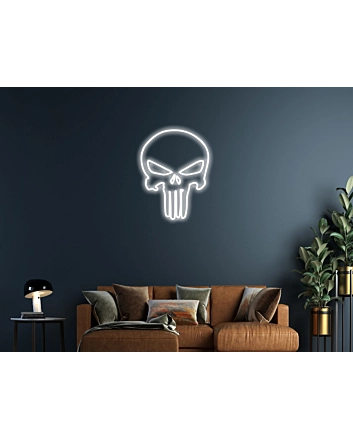 Skull Sign Neon Sign for Halloween and Bold Decor