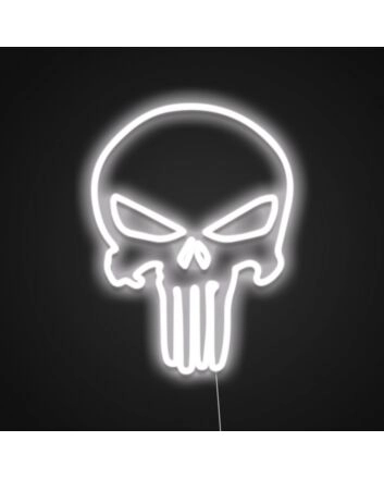 Skull Sign Neon Sign for Halloween and Bold Decor