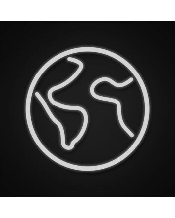 Planet Neon Sign for Space Themed Decor