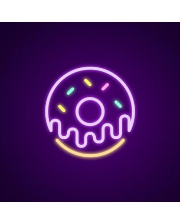 Donut Neon Sign for Food Lovers and Kitchens