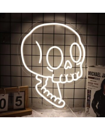 Skull Neon Sign for Bold and Halloween Decor