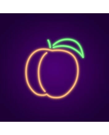 Peach Neon Sign for Whimsical and Nature Decor