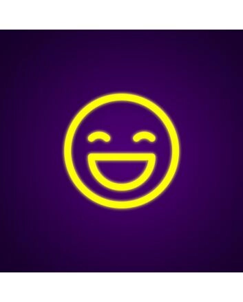 Happy Neon Sign for Positive Spaces