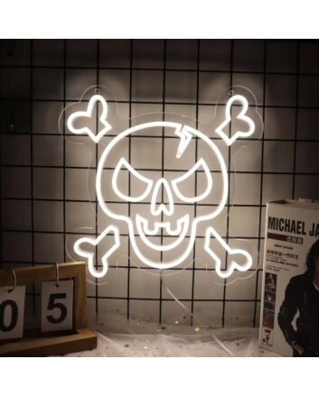Skull Neon Sign for Halloween and Edgy Decor