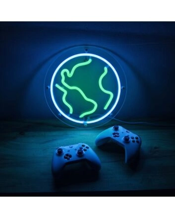 Earth Neon Sign for Nature and Earth Themed Decor