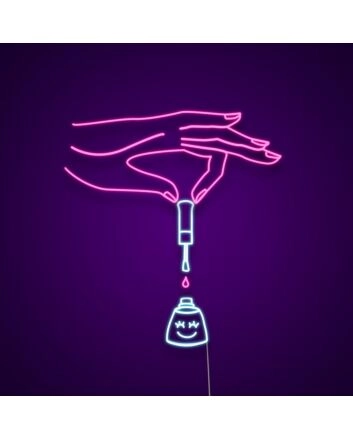 Nails Neon Sign for Beauty Studios