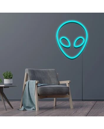 Alien Neon Sign for Whimsical Decor