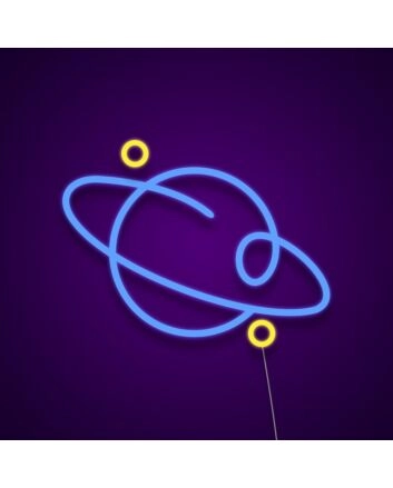 Planet Sign Neon Sign for Space Enthusiasts
