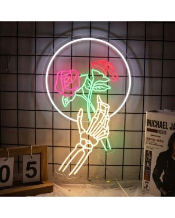 Skull Neon Sign for Edgy Decor