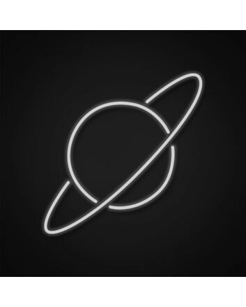 Planet Neon Sign for Space Themed Decor