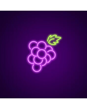 Grapes Neon Sign for Wine Enthusiasts