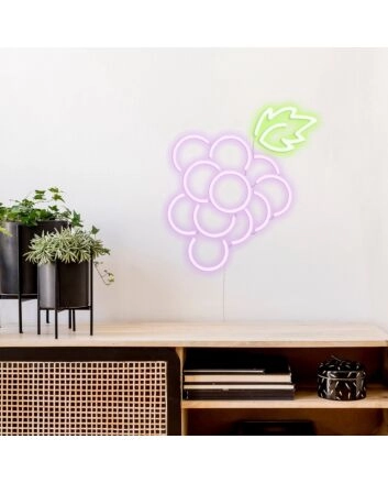 Grapes Neon Sign for Wine Enthusiasts