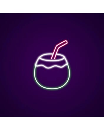 Coconut Neon Sign for Tropical Themes
