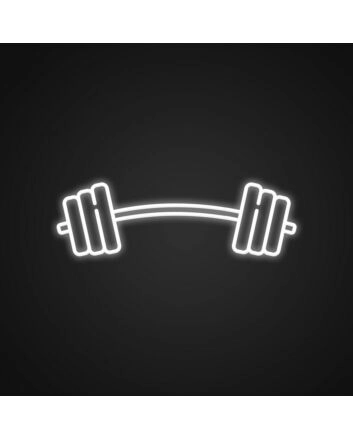 Barbell Neon Sign for Fitness Studios