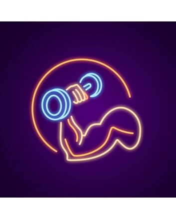 Weights Neon Sign for Fitness Spaces