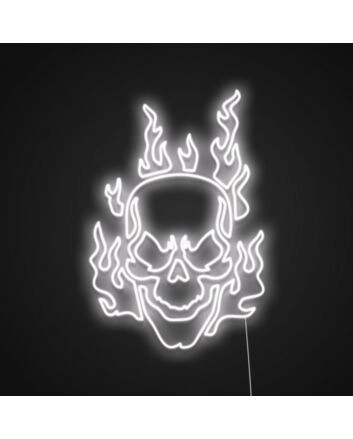 Skull Sign Neon Sign for Edgy Decor