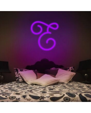 Letter E Neon Sign for Personalized Settings