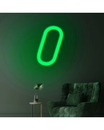 Letter O Neon Sign for Customization