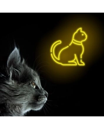Cute Cat Neon Sign for Pet Lovers