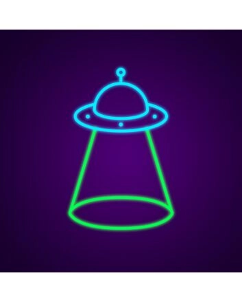 Alien Ufos Neon Sign for Sci-Fi Fans