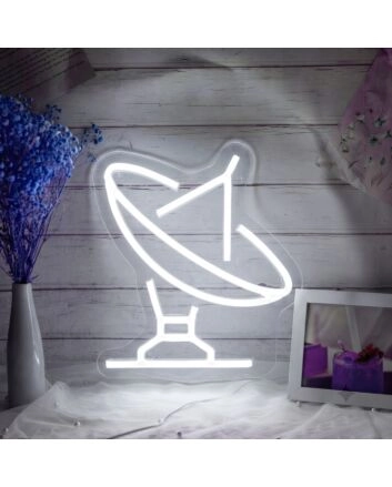 Satellite Neon Sign Illuminate your space with this satellite design