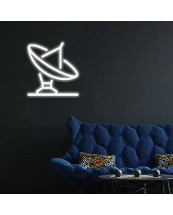 Satellite Neon Sign Illuminate your space with this satellite design