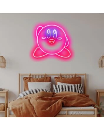 Kirby Neon Sign Ideal for game rooms and kids&#039; spaces