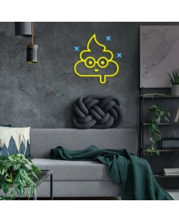 Poop Emoji Neon Sign v3 Add quirky charm to any fun space