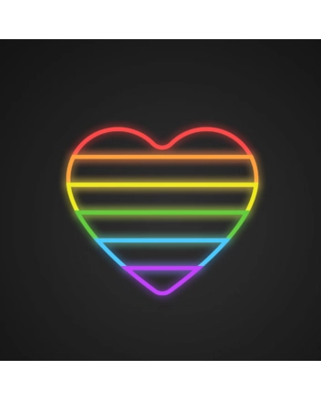 Heart Flag Neon Sign Show your love with this heart flag sign