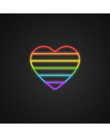 Heart Flag Neon Sign Show your love with this heart flag sign