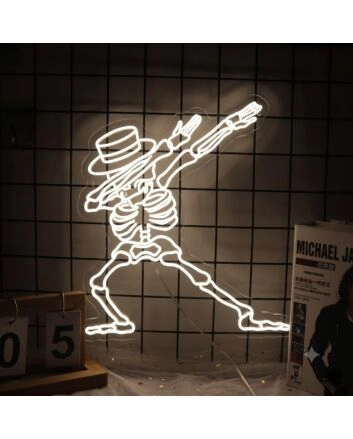 Dabbing Skeleton Sign Neon Sign Add a fun touch to Halloween decor