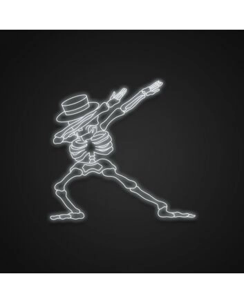 Dabbing Skeleton Sign Neon Sign Add a fun touch to Halloween decor
