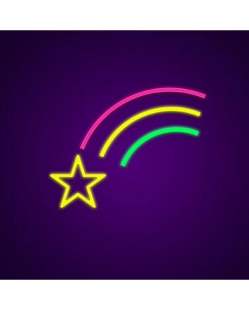 Shooting Star Neon Sign Make a wish every night
