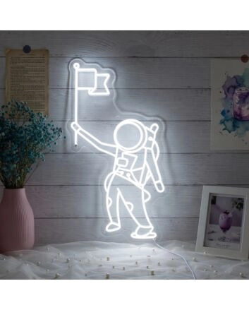 Landed Astronaut Neon Sign Perfect for space enthusiasts