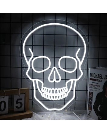 Simple Skull Customizable Sign Neon Sign Add a personal, edgy touch