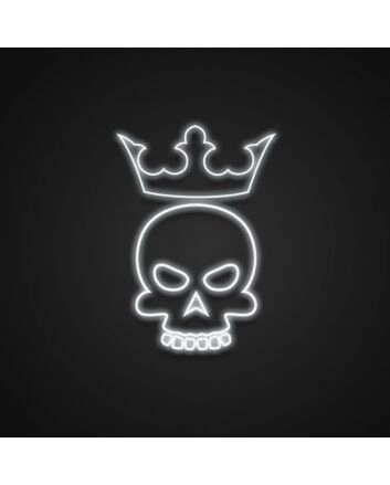 King Skull With Crown Neon Sign Add a regal, edgy vibe to your space