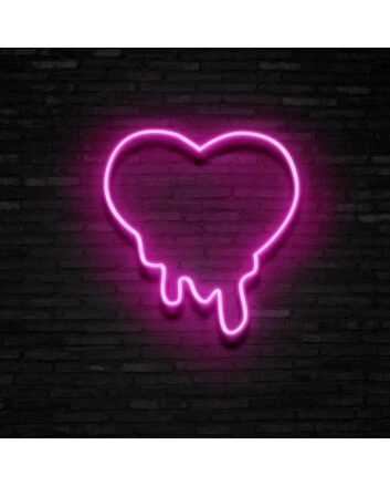 Melting Heart Neon Sign Add a romantic and whimsical vibe