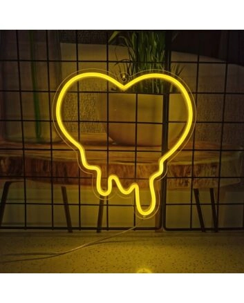 Melting Heart Neon Sign Add a romantic and whimsical vibe