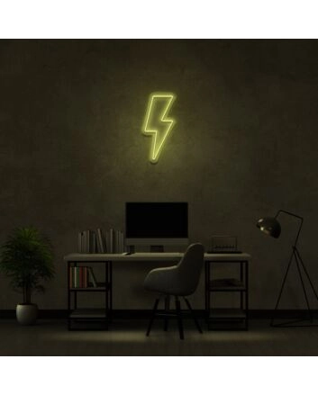 Lightning Strike Neon Sign Add an electrifying and dynamic vibe