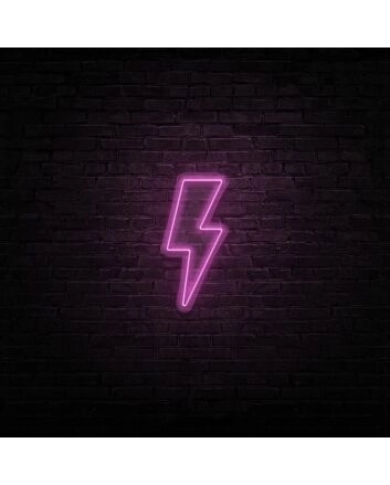 Lightning Strike Neon Sign Add an electrifying and dynamic vibe