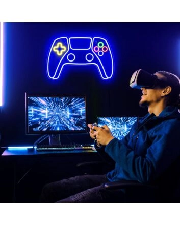 Colorful Game Controller Neon Sign Game Room