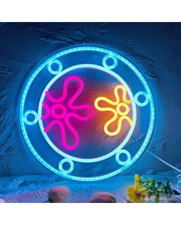 Moon and Two Flowers Great Party Neon Sign Event Decor