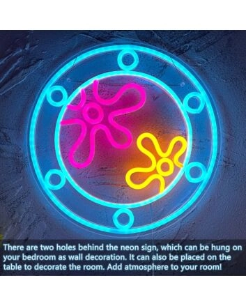 Moon and Two Flowers Great Party Neon Sign Event Decor