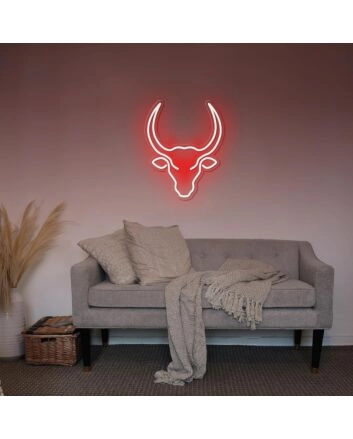 Red Sharp Long Antlers Cool Bar Neon Sign Unique Bar Decor
